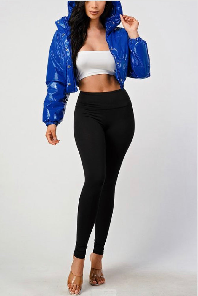 Crop puffer jacket